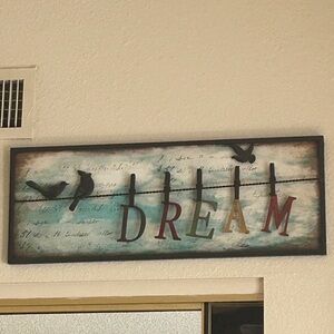 Hobby Lobby Dream Wall Art with Birds - Red, Black, Gold